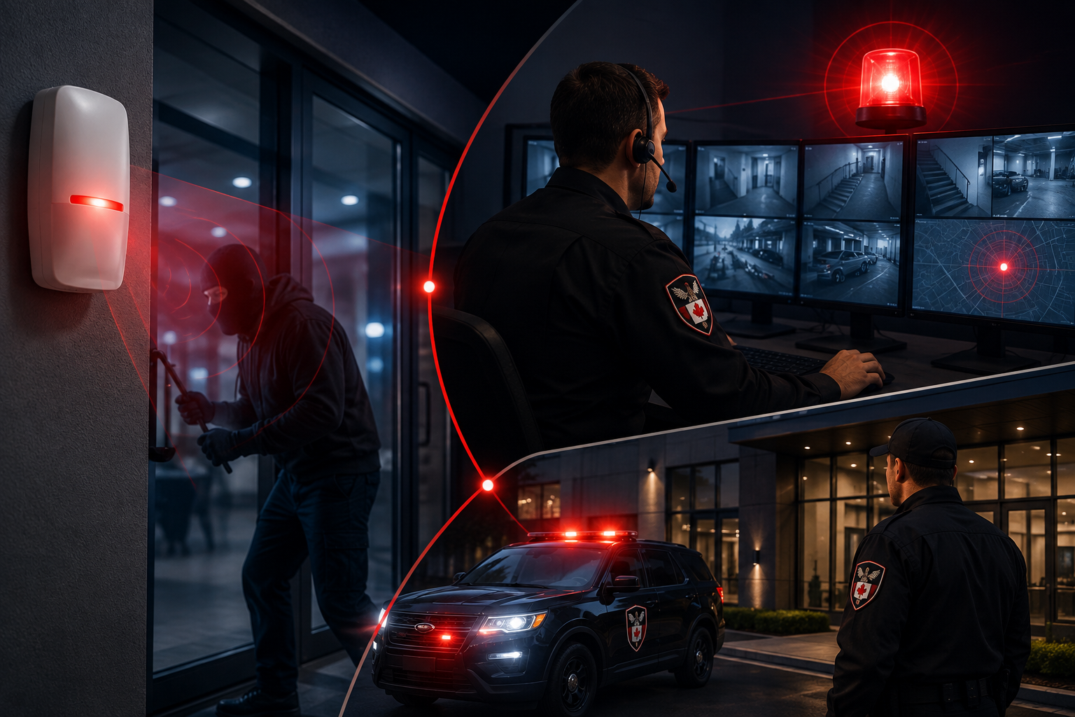 Professional alarm response security guard in Calgary