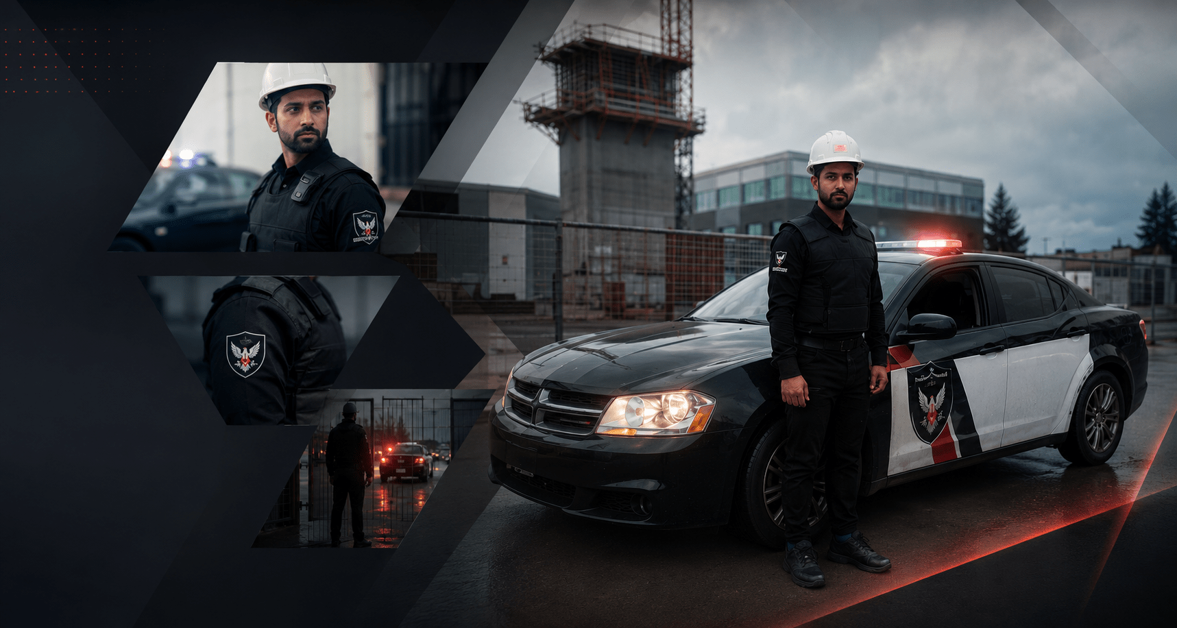 Security officer providing onsite property protection